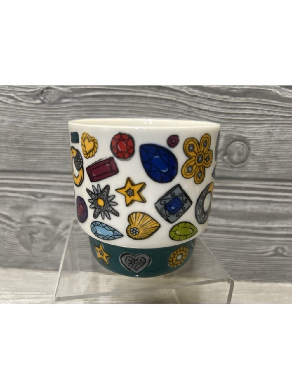 Brighton Limited Edition Colorful Gemstones  Ceramic Coffee Tea Mug Cup 3.5” - Picture 2 of 7